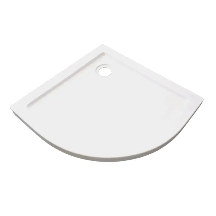 Brodzik akrylowy półokrągły R55 80x80x4 cm biały GR80SW