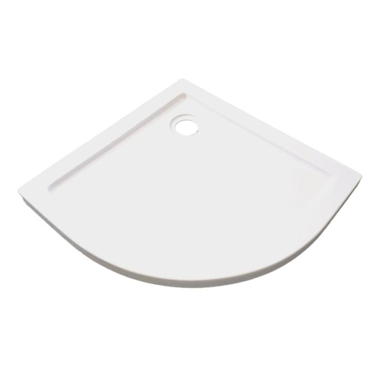 Brodzik akrylowy półokrągły R55 90x90x4 cm biały GR90SW