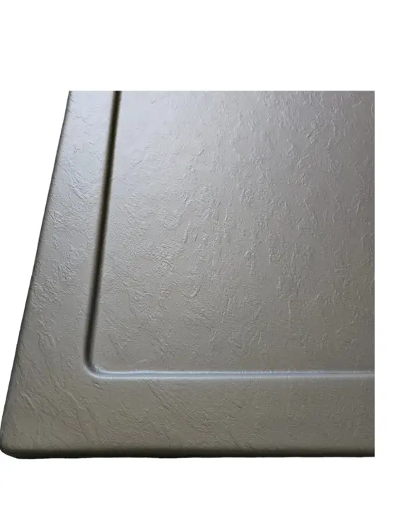 Brodzik akrylowy półokrągły R55 80x80x4 cm szary GR80SG z bliska