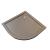 Brodzik akrylowy półokrągły R55 80x80x4 cm szary GR80SG