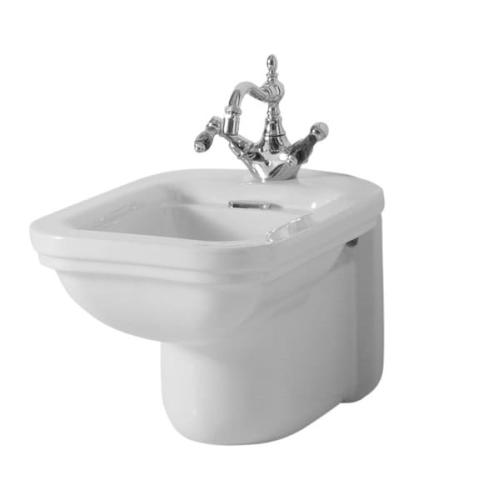 WALDORF Bidet ceramiczny podwieszany z otworem na baterię 4125K1