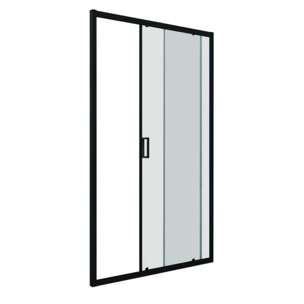 ELITE BLACK Drzwi prysznicowe do wnęki przesuwne 120x195 cm SC120B
