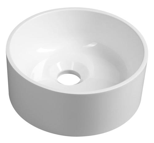 SANNA umywalka kompozytowa nablatowa, okrągła 25 cm, biały SA250