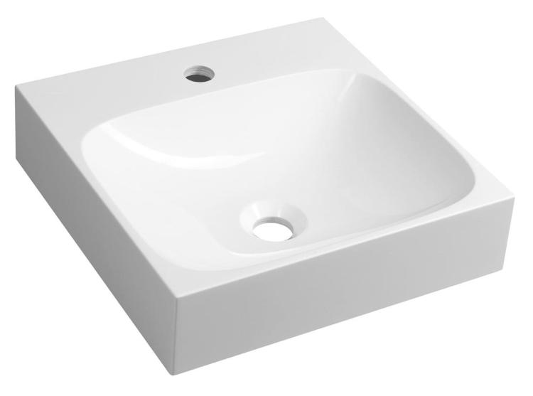 EMONA umywalka kompozytowa 40x40cm, biały EN040