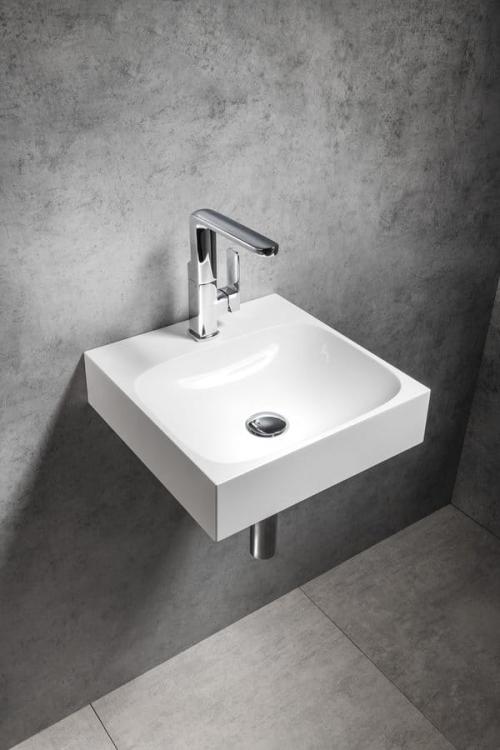 EMONA umywalka kompozytowa 40x40cm, biały EN040 wizualizacja