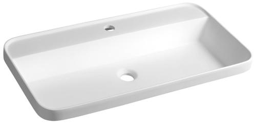 BRAHEA umywalka półwpuszczana, Rockstone, 75x39 cm, biały mat BE775