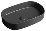 INFINITY OVAL umywalka ceramiczna nablatowa 55x36 cm, antracyt 10NF65055-2C