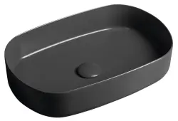 INFINITY OVAL umywalka ceramiczna nablatowa 55x36 cm, antracyt 10NF65055-2C