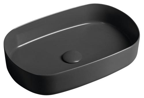 INFINITY OVAL umywalka ceramiczna nablatowa 55x36 cm, antracyt 10NF65055-2C