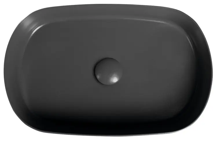 INFINITY OVAL umywalka ceramiczna nablatowa 55x36 cm, antracyt 10NF65055-2C z góry