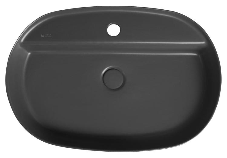INFINITY OVAL umywalka ceramiczna nablatowa, 60x40 cm, antracyt 10NF65060-2C z góry