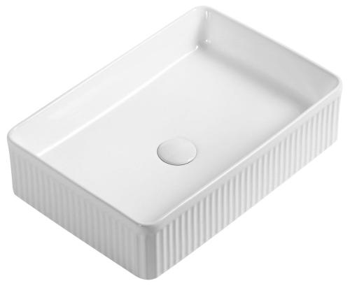 PICOBELLO umywalka ceramiczna nablatowa 50x34 cm, biały AR485