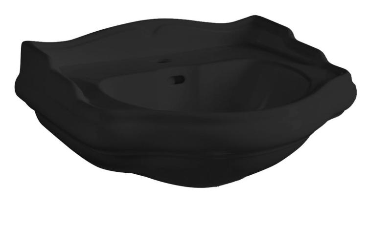 RETRO umywalka ceramiczna 56x46,5 cm, czarny mat 104531