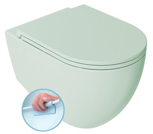 INFINITY miska WC wisząca, Rimless, 36,5x53cm, mint 	10NF02004-2T