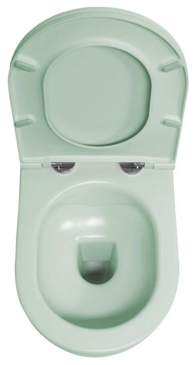 INFINITY miska WC wisząca, Rimless, 36,5x53cm, mint 10NF02004-2T otwarty