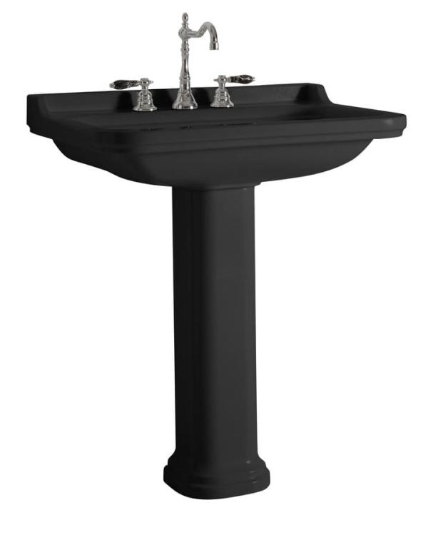 WALDORF Postument ceramiczny do umywalki czarny mat 417031 z umywalką