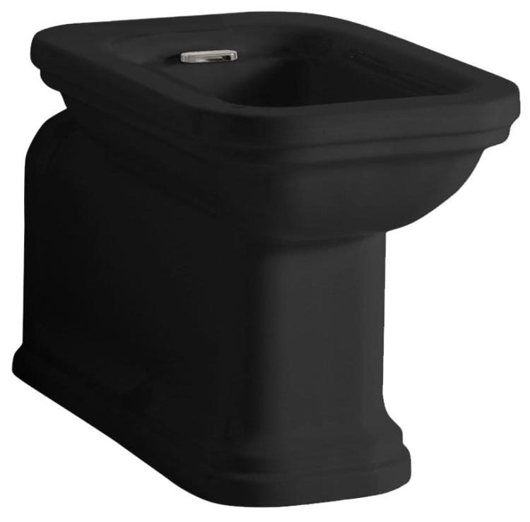 WALDORF Bidet ceramiczny stojący z otworem na baterię czarny mat 4120K7
