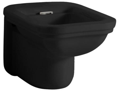 WALDORF Bidet ceramiczny podwieszany z otworem na baterię czarny mat 4125K7