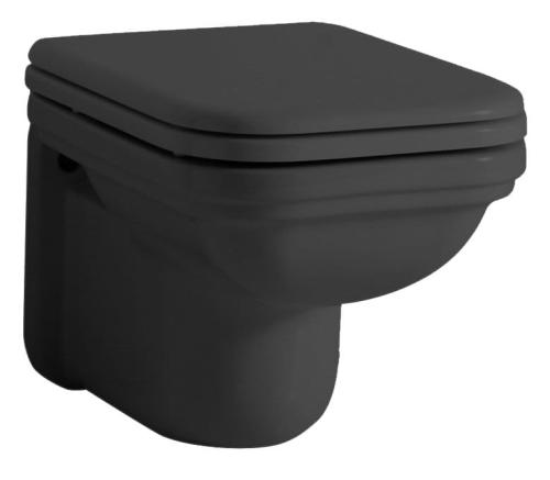 WALDORF Miska ceramiczna podwieszana WC 37x55 cm czarny mat 411531
