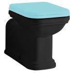 WALDORF Miska stojąca ceramiczna WC 37x42x65 cm odpływ pionowy/poziomy czarny mat 411631