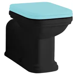 WALDORF Miska stojąca ceramiczna WC 37x42x65 cm odpływ pionowy/poziomy czarny mat 411631