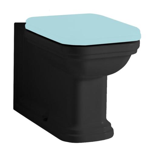 WALDORF Miska stojąca ceramiczna WC 40x68 cm odpływ pionowy/poziomy czarny mat 411731