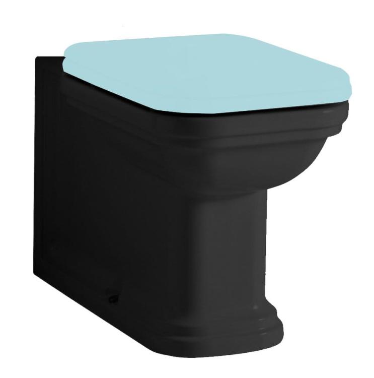 WALDORF Miska stojąca ceramiczna WC 40x68 cm odpływ pionowy/poziomy czarny mat 411731