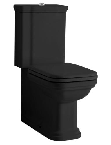 WALDORF kompakt WC, odpływ poziomy/pionowy, czarny-chrom WCSET25-WALDORF