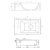AMAROK umywalka kompozytowa 40x11x22 cm, czarny mat, bateria z lewej strony AR400B rysunek techniczny