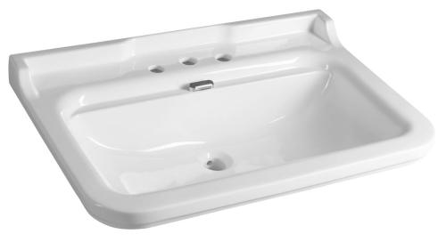 WALDORF Umywalka ceramiczna 80x55 cm z 3 otworami na baterię 4141K1-3