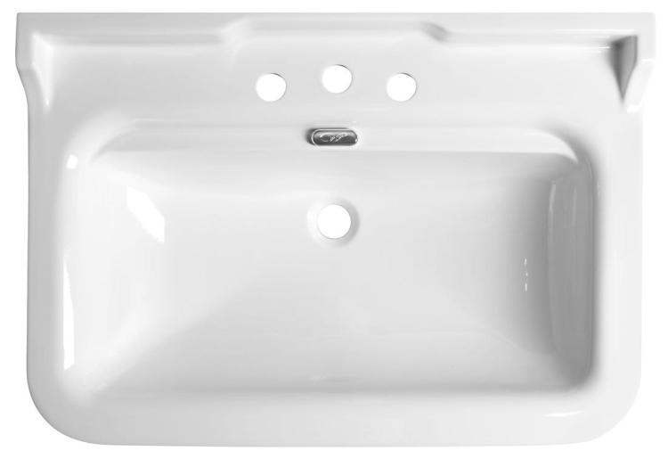 WALDORF Umywalka ceramiczna 80x55 cm z 3 otworami na baterię 4141K1-3  z góry