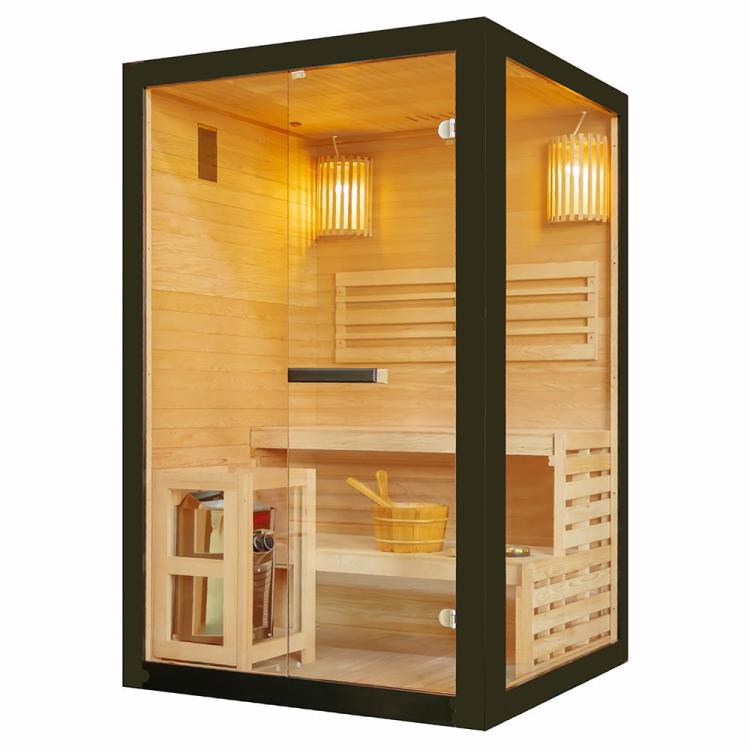 PANORAMA BLACK sauna fińska 2-osobowa 130x120x200 cm J61130