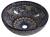 PRIORI Umywalka ceramiczna nablatowa, okrągła 41x15,5 cm, fioletowa z ornamentem PI022