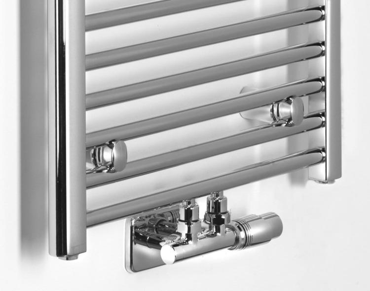 ALYA grzejnik łazienkowy 400x1600 mm, podłączenie centralne, chrom LLS309 podłaczenie