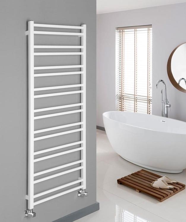 METRO DOS grzejnik łazienkowy 500x1430 mm, 476 W, biały IR430T na ścianie