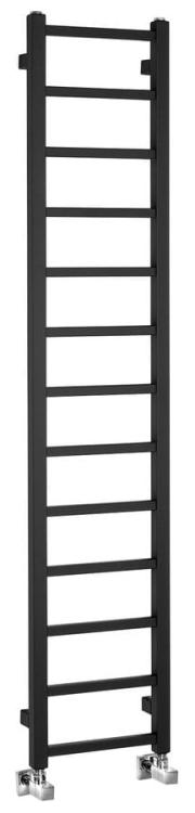 METRO LIGHT grzejnik 300x1500 mm, 276 W, czarny mat IR446TB