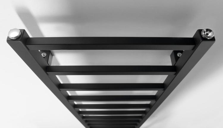 METRO LIGHT grzejnik 400x1500 mm, 323 W, czarny mat IR447TB z góry