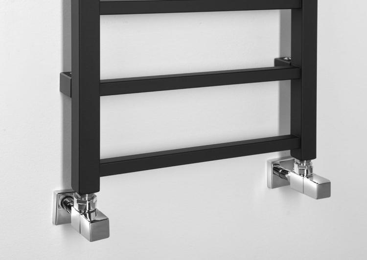 METRO LIGHT grzejnik 400x1500 mm, 323 W, czarny mat IR447TB podłaczenie