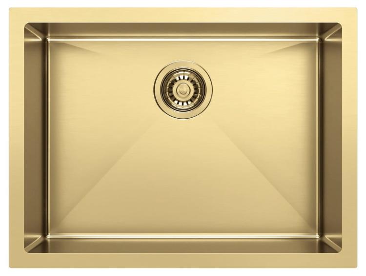 ZENITH zlewozmywak ze stali nierdzewnej 60x45 cm, złoto mat ZN6045Z