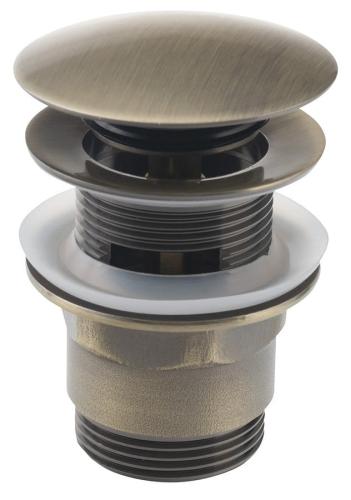 Korek umywalkowy 5/4“, klik- klak, duży grzybek, wys. 30-45 mm, ciemny brąz TF7001A