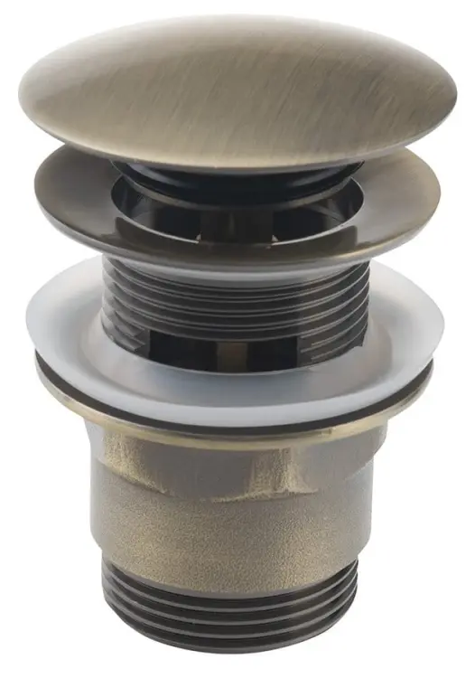 Korek umywalkowy 5/4“, klik- klak, duży grzybek, wys. 30-45 mm, ciemny brąz TF7001A