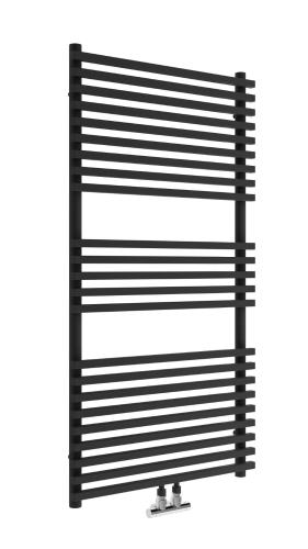 TRIENT Grzejnik łazienkowy 1170x600 mm 652 W czarny mat TRS117