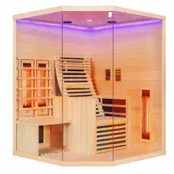 CARBON 3 Sauna na podczerwień infrared 2 osobowa 150x150x195 cm SANOTECHNIK J11150