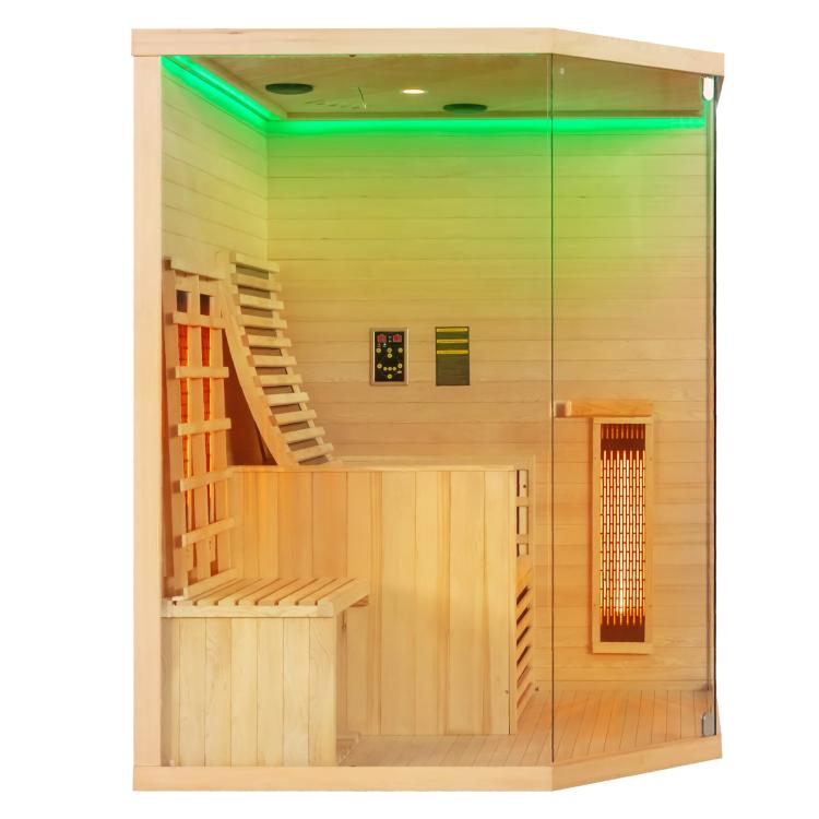 CARBON 3 Sauna na podczerwień 2 osobowa 150x150x195 cm J11150 zielony