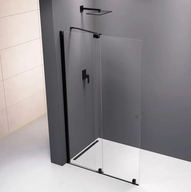 MODULAR SHOWER ścianka z wysuwanym panelem 1200 mm, czarny MS5-120B
