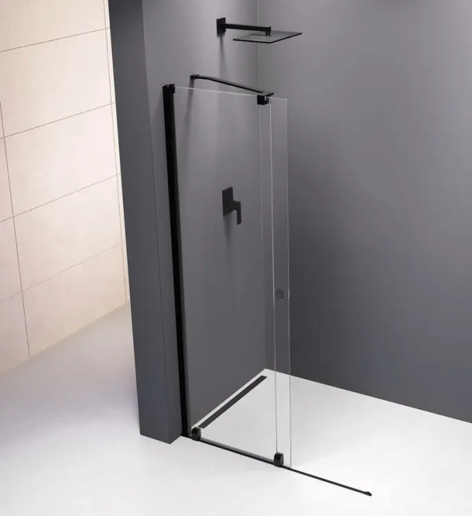 MODULAR SHOWER ścianka z wysuwanym panelem 1000 mm, czarny MS5-100B  zamknięte