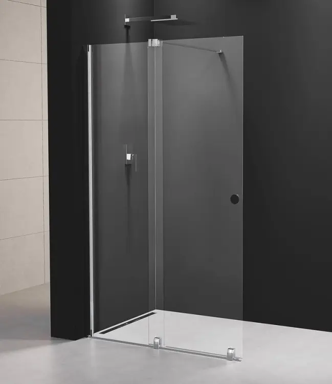 MODULAR SHOWER ścianka z wysuwanym panelem 1400 mm, chrom MS5-140  wizualizacja