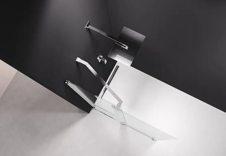 MODULAR SHOWER ścianka z wysuwanym panelem 1400 mm, chrom MS5-140  z góry