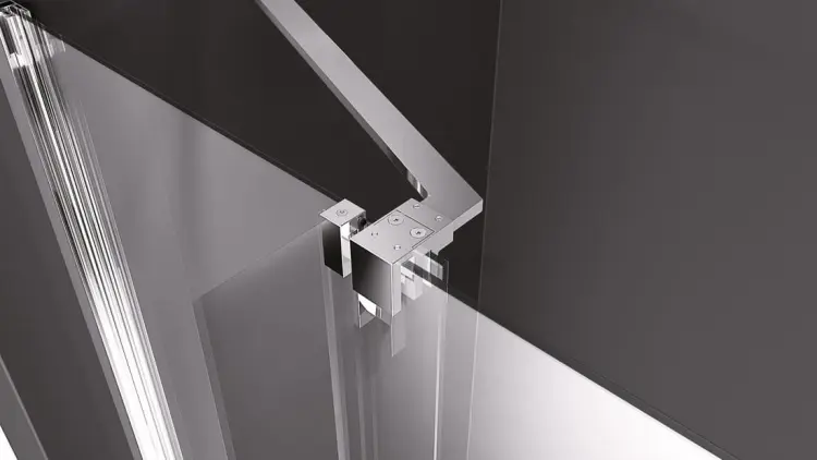 MODULAR SHOWER ścianka z wysuwanym panelem 1400 mm, chrom MS5-140  wspornik