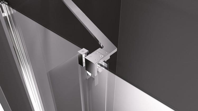 MODULAR SHOWER ścianka z wysuwanym panelem 1200 mm, chrom MS5-120  wspornik